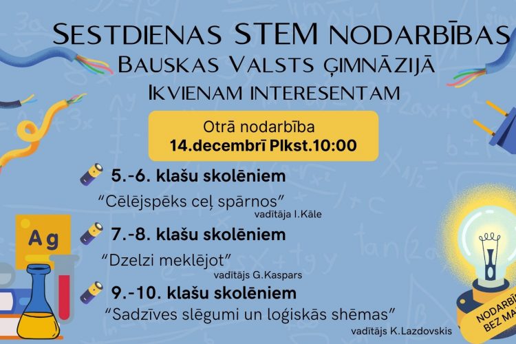 Otrā STEM nodarbība 14.12.